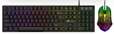 R8 1910 Wired Illuminated Keyboard and Mouse Combo English & Arabic layout
