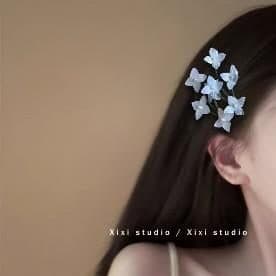 Butterfly Hair Clips, Blue