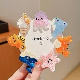 Sea Creature Hair Clip Set