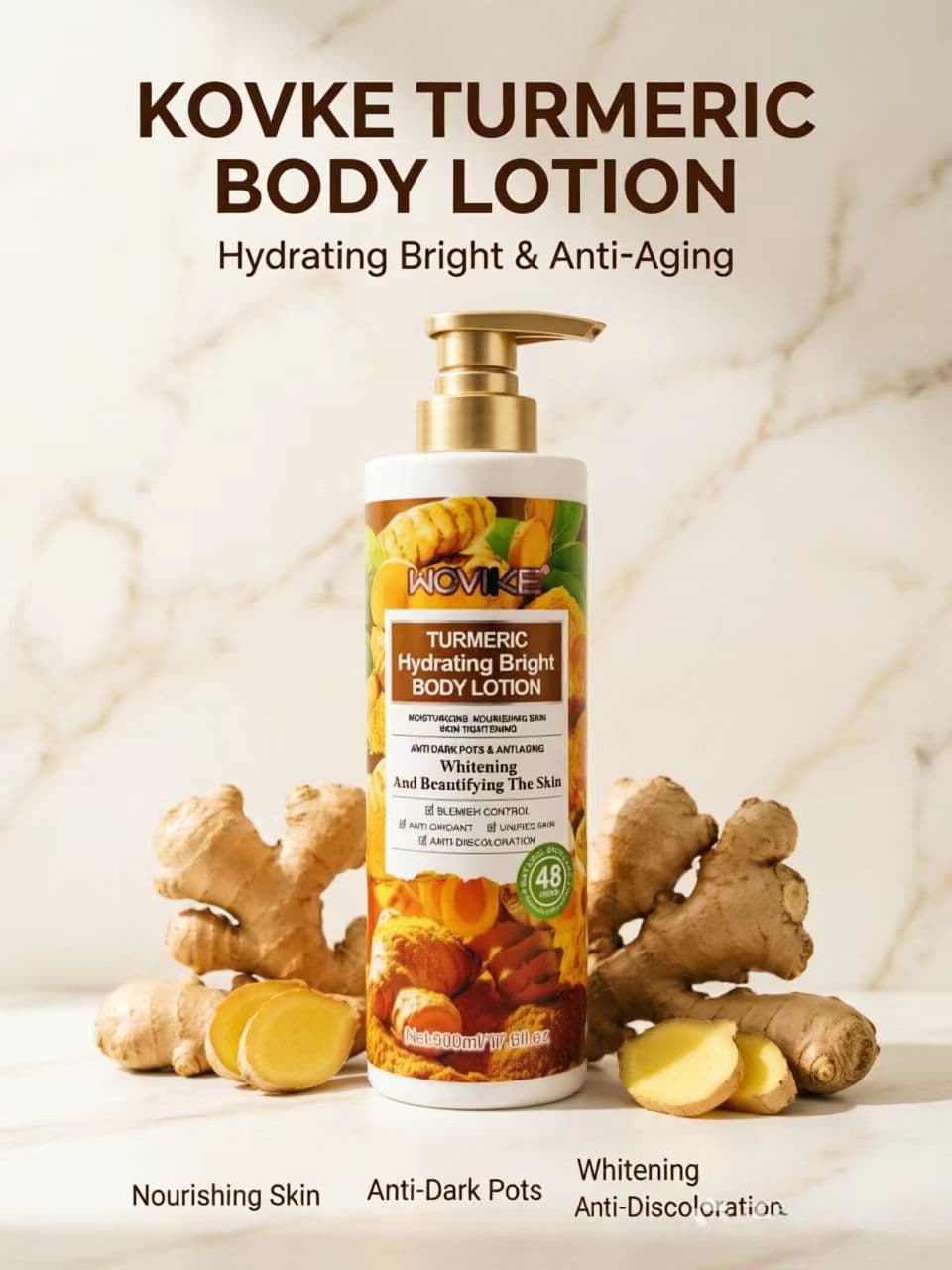 WOVIKE FR-040-4 Turmeric Body Lotion, 500ml