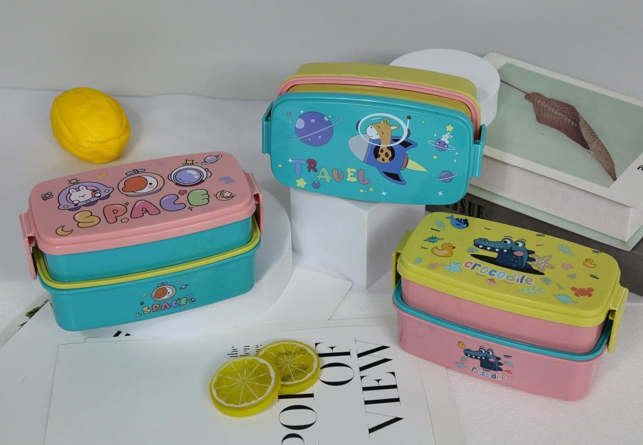 Space Print Kids Lunch Box Set, 72 pcs/carton, carton 75 x 52 x 50 cm