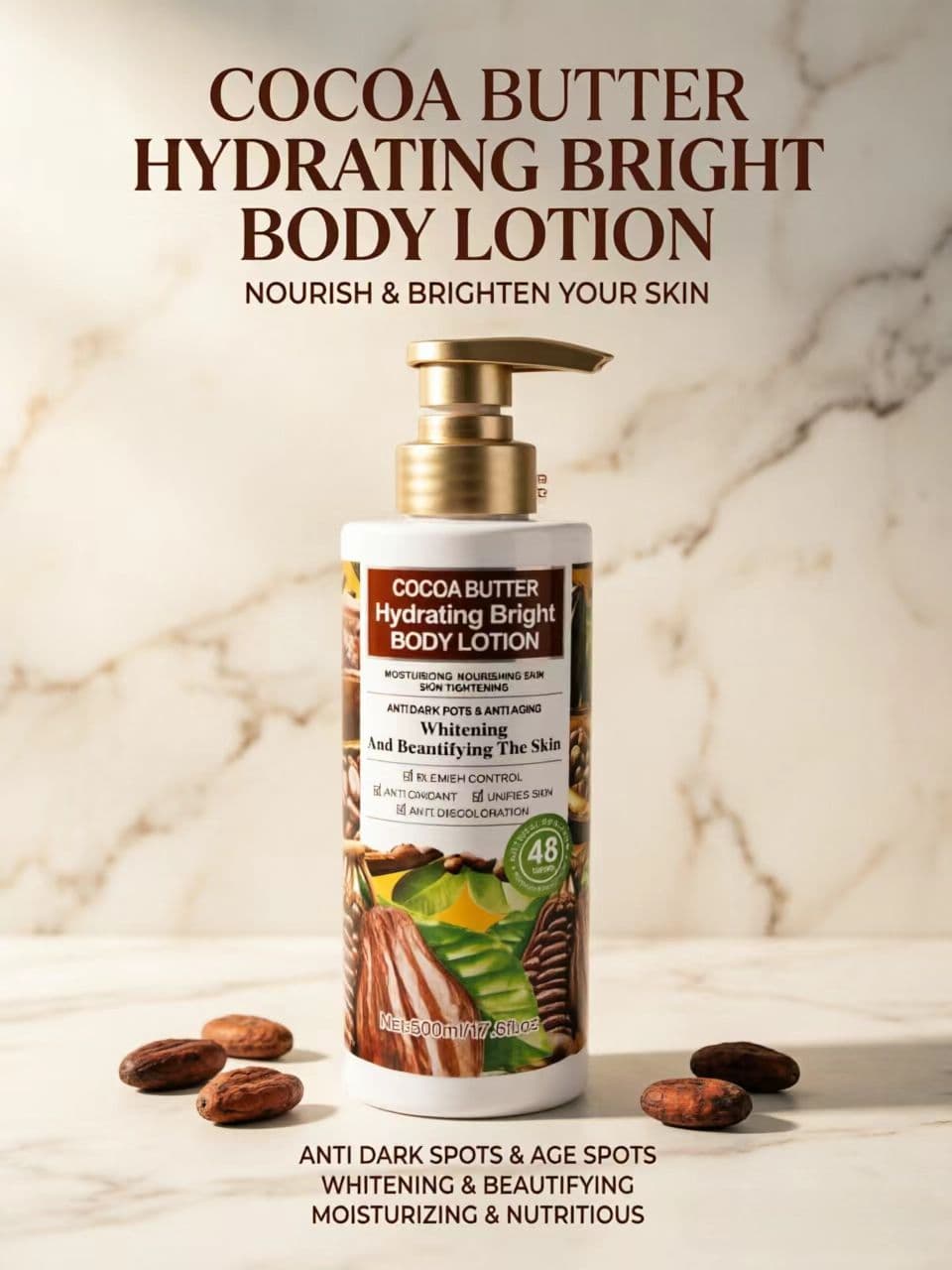 WOVIKE FR-040-2 Cocoa Butter Body Lotion, 500ml