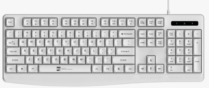 R8 GT206 Office Wired Keyboard English & Arabic layout, 104 Keys