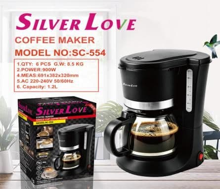 Coffee Machine SC-554, 1.2L,10-12cups, 900W