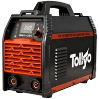 Tolkyo Inverter Welder MMA-250 to MMA-650, Tall Black Case with Orange Chevron Vents