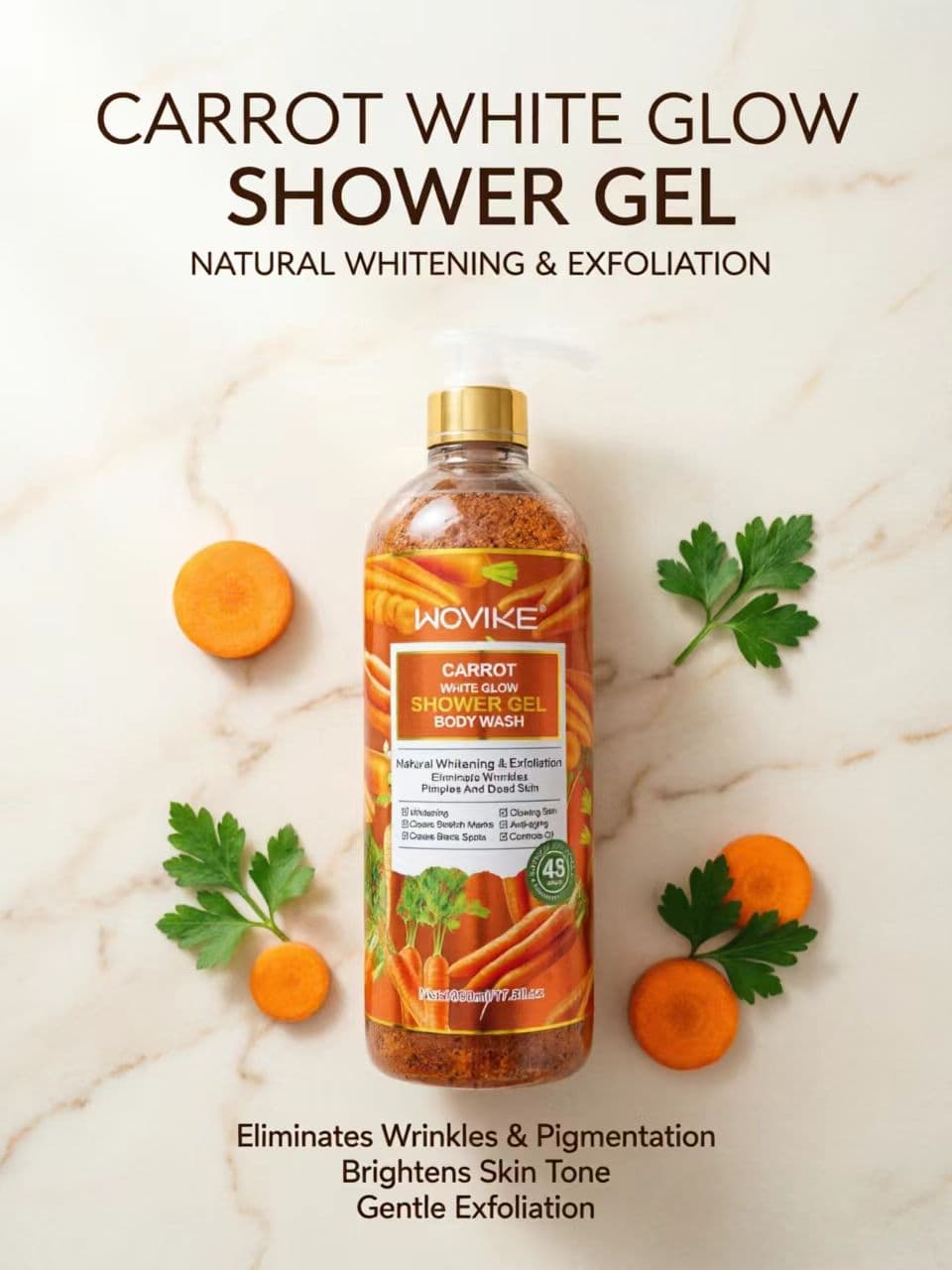 WOVIKE FR-045-3 Carrot Body Wash, 1000ml