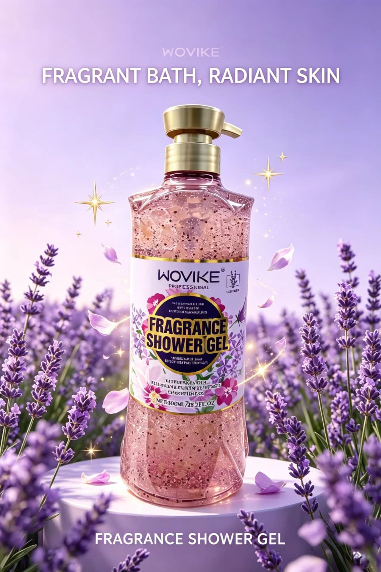 WOVIKE FR039-4 Lavender Shower Gel, 800ml