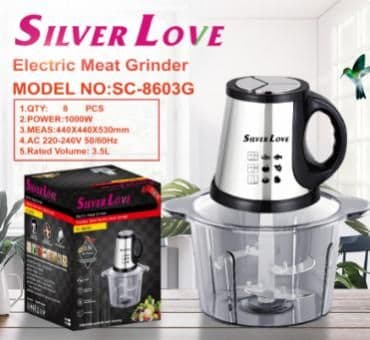 Meat Grinder with Glass Bowl SC-8603G, 3.5L ,Glasscup, 1000W