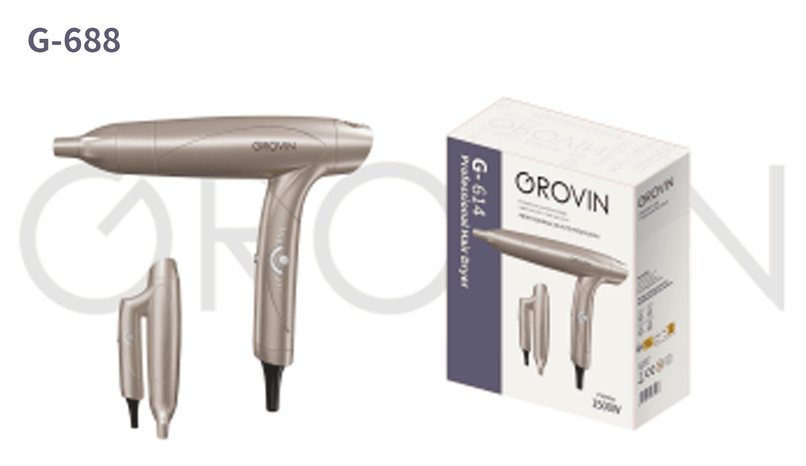 GROVIN G-688 Foldable Brushless Motor Hair Dryer