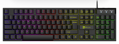 R8 1822 USB Illuminated Keyboard with Floating Keycaps English & Arabic layout, 104 Keys