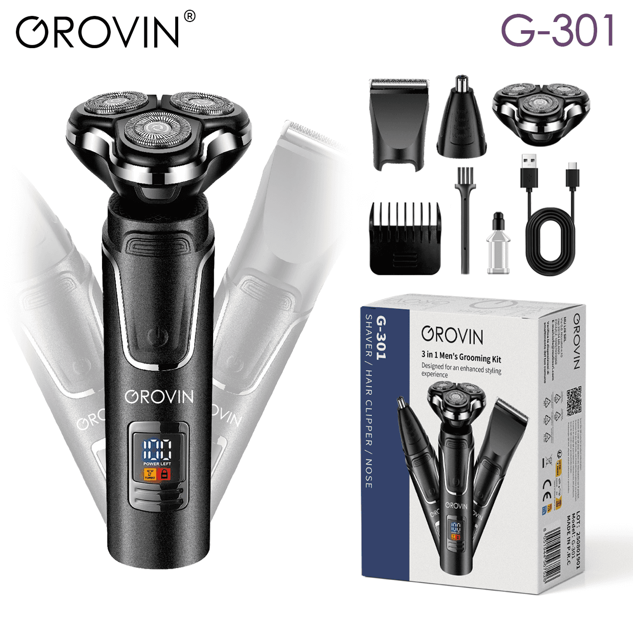 GROVIN G-301 3-in-1 Grooming Kit