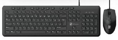 R8 1904 Wired Keyboard and Mouse Combo English & Arabic layout