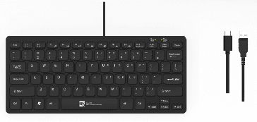 R8 1814 Wired mini Keyboard English & Arabic layout, 78 Buttons