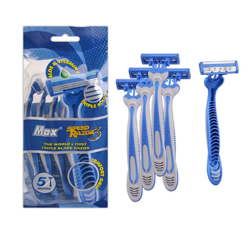 Men's Disposable Triple-Blade Manual Razors, 5-Pack
